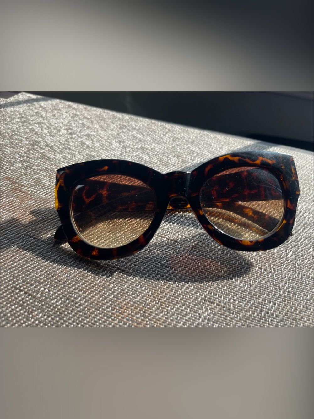 Betsey Johnson Tortoiseshell Cat-Eye Sunglasses - Brown/Amber
